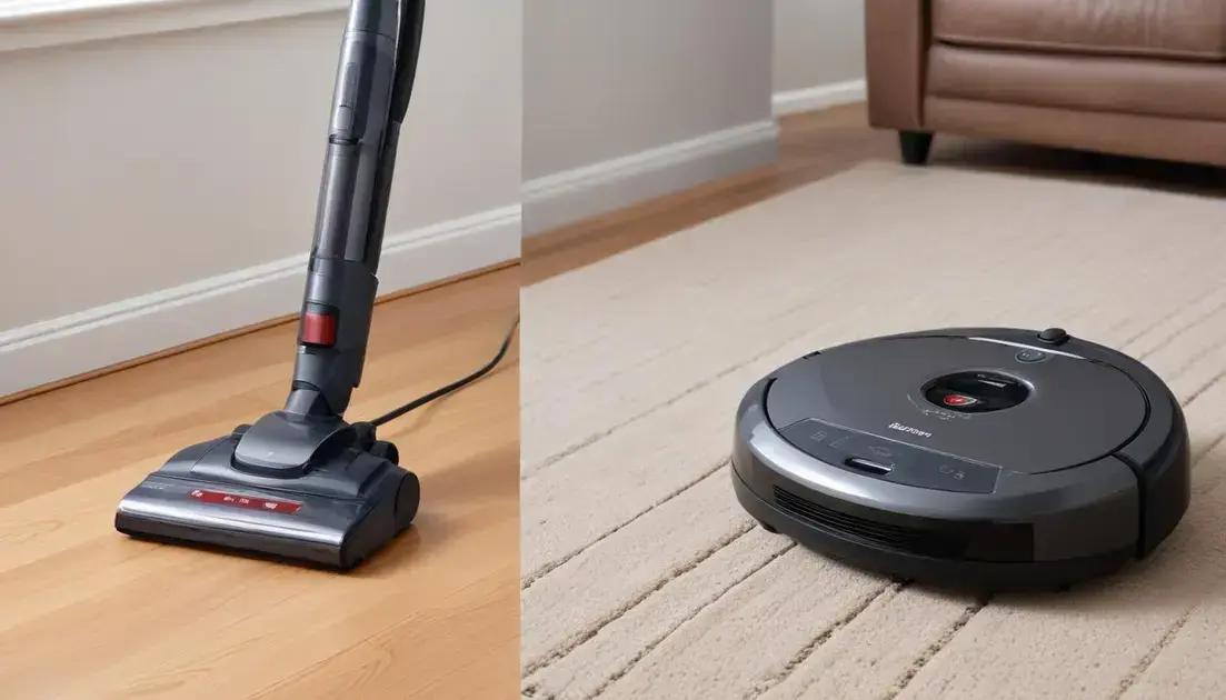 Comparação entre robôs aspiradores inteligentes e modelos tradicionais