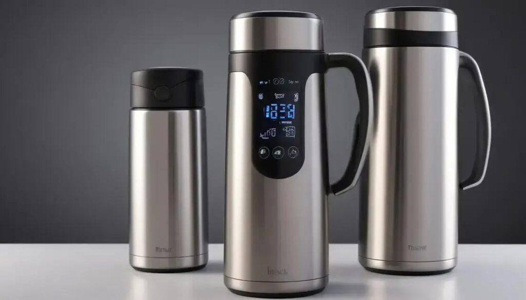 Garrafa térmica inteligente com controle de temperatura: confortavelmente quente ou fria