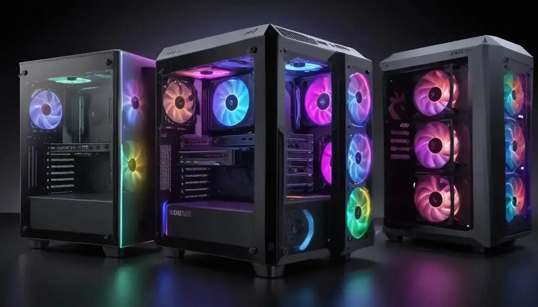 Top 5 gabinetes gamers com RGB e vidro temperado