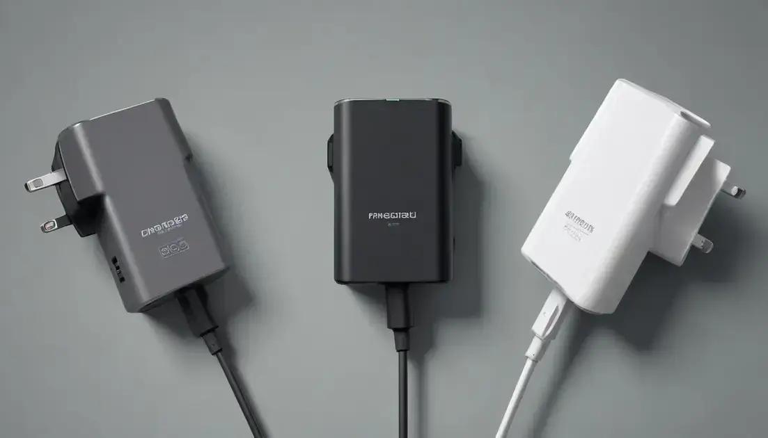 Comparação com outros carregadores rápidos