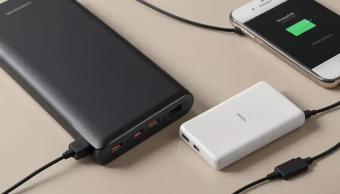 Principais recursos do cargador portátil 20000mAh