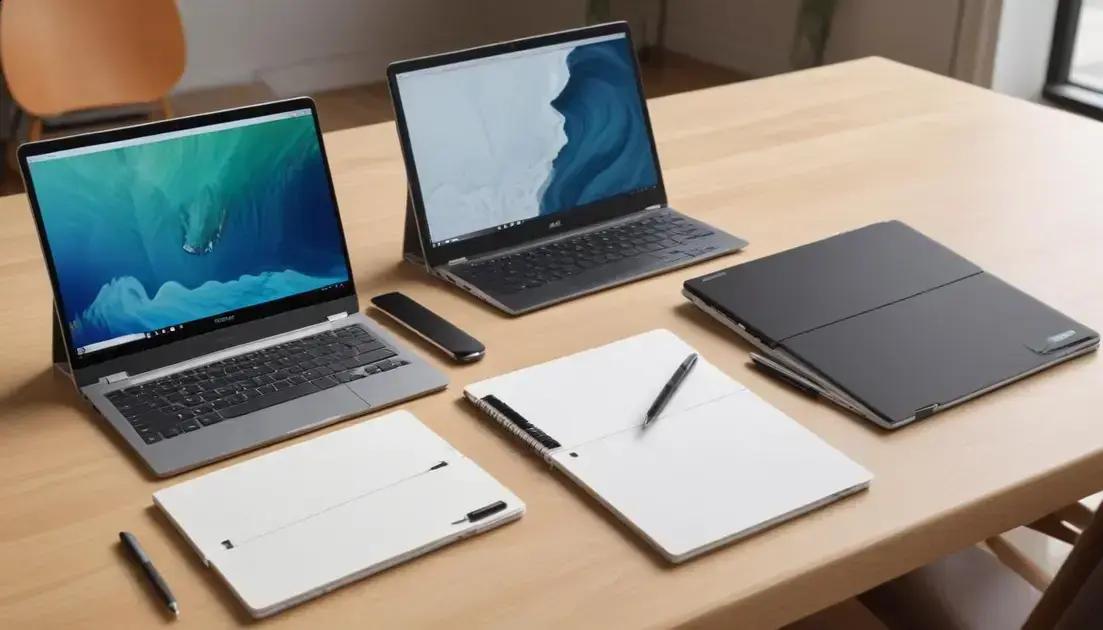 Comparação entre os melhores notebooks 2 em 1 de 2025
